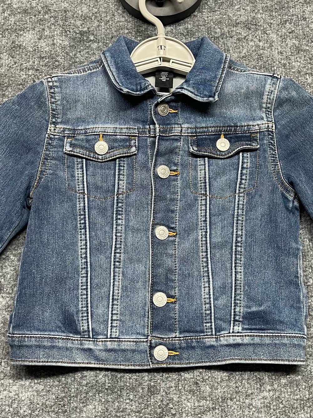 H&M Kids Blue Denim Jacket - Classic Button-Up Size 5-6